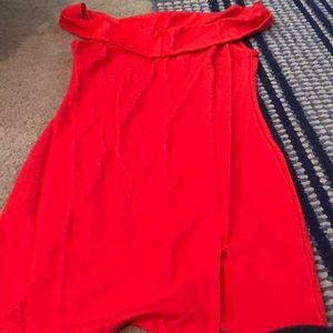 Red club dress